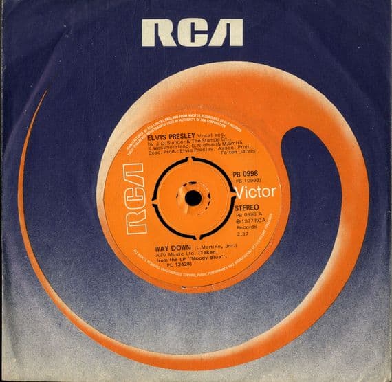 Elvis Presley - Way Down/Pledging My Love  (PB 0998) M-