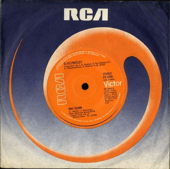 Elvis Presley - Way Down/Pledging My Love (PB 0998) Solid Centre - M-