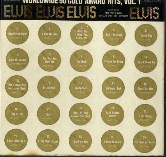 Elvis Presley - Worldwide Gold Award Hits Vol. 1 (LPM 6401) With Booklet -  Mono on Label