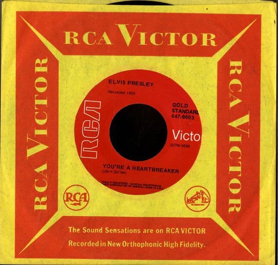 Elvis Presley - You're A Heartbreaker/Milkcow Blues Boogie (447-0603) As New