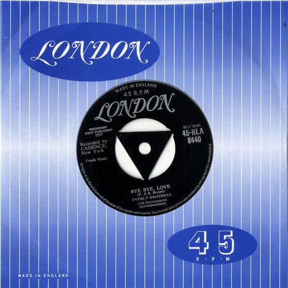 Everly Brothers,The - Bye Bye Love/I Wonder If I Care as Much (HLA 8440) Ex