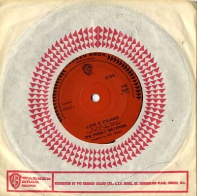 Everly Brothers,The - Love Is Strange/Man With Money (WB 5649) Solid Centre