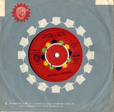 Everly Brothers,The - So It Always Will Be/Nancy's Minuet (WB 94)