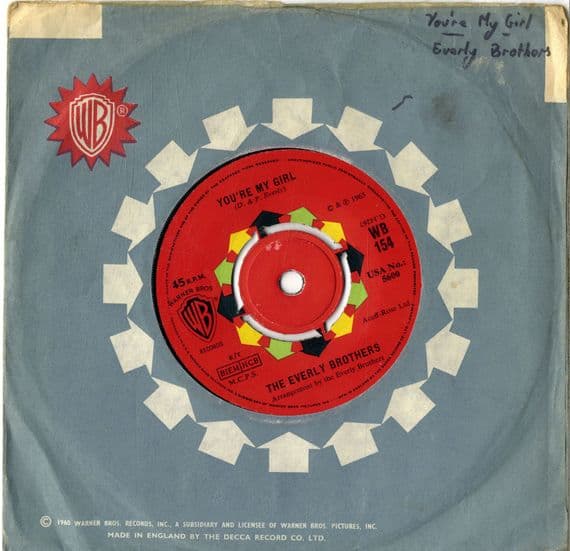 Everly Brothers,The - You're My Girl/Don't Let the Whole World Down (WB 154)