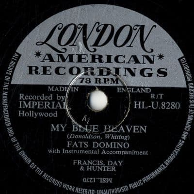 Fats Domino - My Blue Heaven/I'm In Love Again (HL-U 8280)