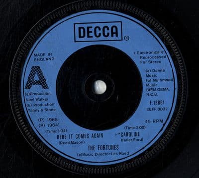 Fortunes,The - Here It Comes Again - Caroline + 2 (F 13891) M-