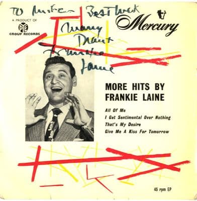 Frankie Laine - More Hits .. All Of Me (MEP 9500) Autographed