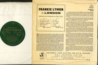 Frankie Lymon - In London  (33S 1127) 10