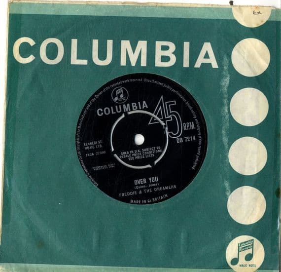 Freddie & The Dreamers - Over You/Come Back When You're Ready (DB 7214)