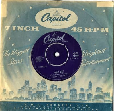 Gene Vincent - Wild Cat/Right Here On Earth (CL 15099) Ex