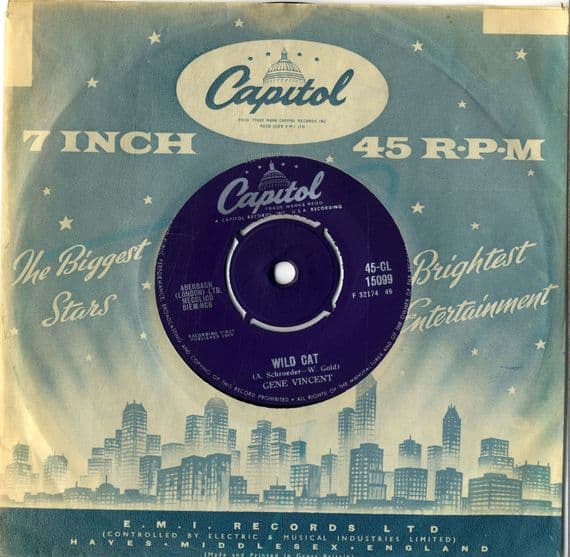 Gene Vincent - Wild Cat/Right Here On Earth (CL 15099) Ex