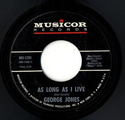 George Jones - As Long As I Live/Your Angel Steps Out Of Heaven (1298) M-