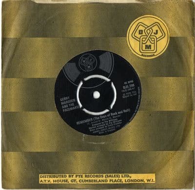 Gerry And The Pacemakers - Remember (The Days Of Rock And Roll)/There's  Still Time (DJS 298) M-