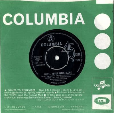 Gerry And The Pacemakers - You'll Never Walk Alone/It's All Right (DB 7126)