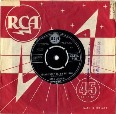 Hank Locklin - Please Help Me I'm Falling/My Old Home Town (1188) Ex