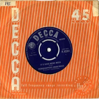 Hedgehoppers Anonymous - It's Good News Week/Afraid Of Love (F 12241) Ex