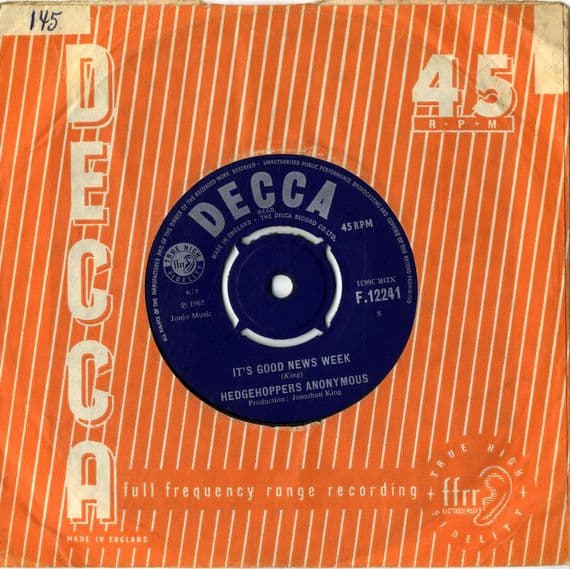 Hedgehoppers Anonymous - It's Good News Week/Afraid Of Love (F 12241) Ex