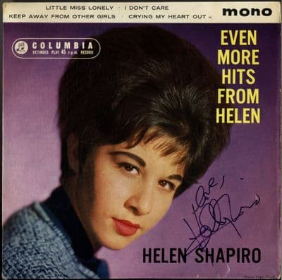 Helen Shapiro - Even More Hits From Helen (SEG 8209) Autographed