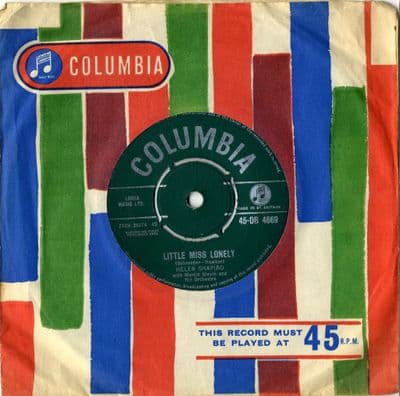 Helen Shapiro - Little Miss Lonely/I Don't Care (DB 4869) Ex