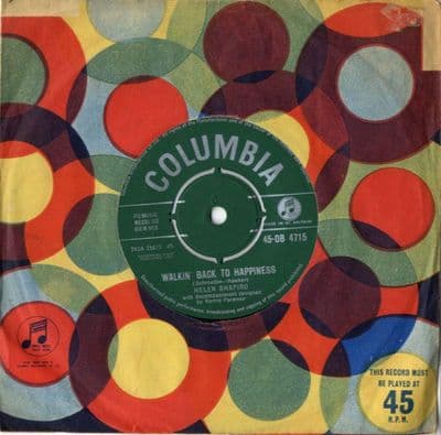 Helen Shapiro - Walkin' Back To Happiness/Kiss 'n' Run (DB 4715)