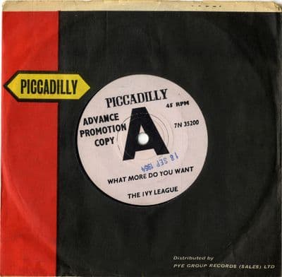 Ivy League,The - What More Do You Want/Wait A Minute (7N 35200) Demo - Ex