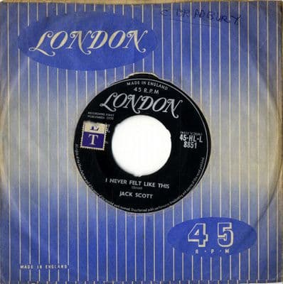 Jack Scott - I Never Felt Like This/Bella (HL-L 8851)