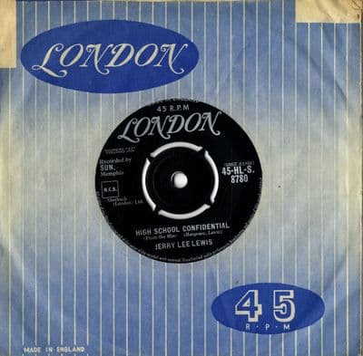 Jerry Lee Lewis - High School Confidential/Fools Like Me (HL-S 8780) Round Centre