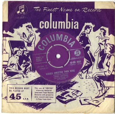 Jimmie Rodgers - Kisses Sweeter Than Wine/Better Loved You'll Never Know (DB 4052)
