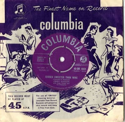 Jimmie Rodgers - Kisses Sweeter Than Wine/Better Loved You'll Never Know (DB 4052) Ex