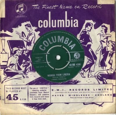 Jimmie Rodgers - Woman From Liberia/Girl In The Wood (DB 4206)