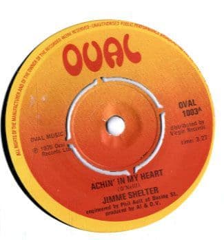 Jimmie Shelter - Achin' In My Heart/Cold On Me (1003) M-