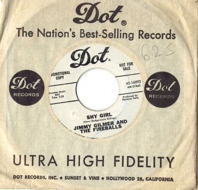 Jimmy Gilmer and The Fireballs - Shy Girl/I Think I'll Catch A Bus (16992) Promo
