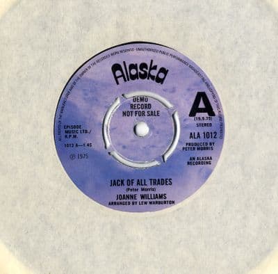 Joanne Williams - Jack Of All Trades/Can't We Get Back (ALA 1012) Demo - M-