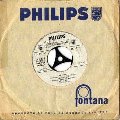 Johnnie Ray - So Long/I Miss You So (JK 1011)  1956 Jukebox Promo