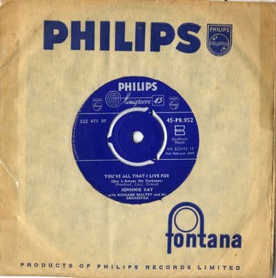 Johnnie Ray - You're All That I Live For/I'll Never Fall In Love Again (PB 952)