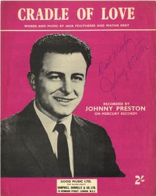Johnny Preston - Cradle Of Love - Autographed