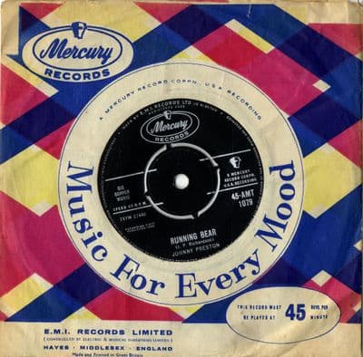 Johnny Preston - Running Bear/My Heart Knows (AMT 1079)