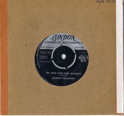 Johnny Tillotson - His True Love Said Goodbye/Jimmy's Girl (HL-A 9275) M-