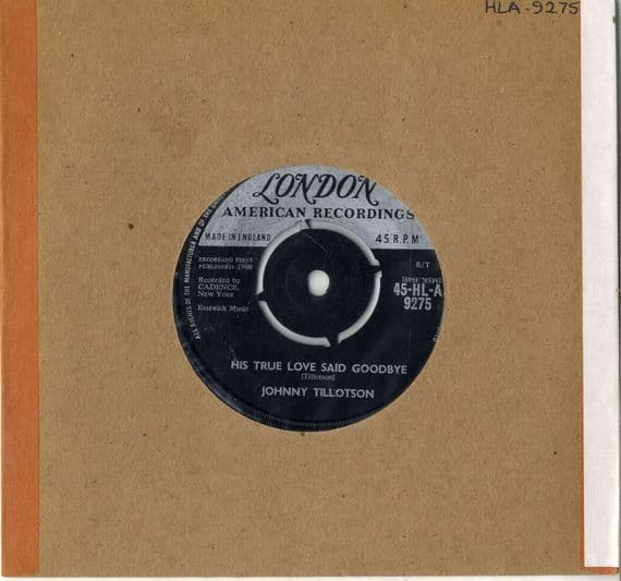 Johnny Tillotson - His True Love Said Goodbye/Jimmy's Girl (HL-A 9275) M-