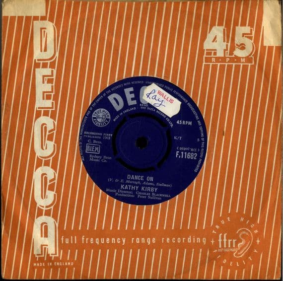 Kathy Kirby - Dance On/Playboy (F. 11682)