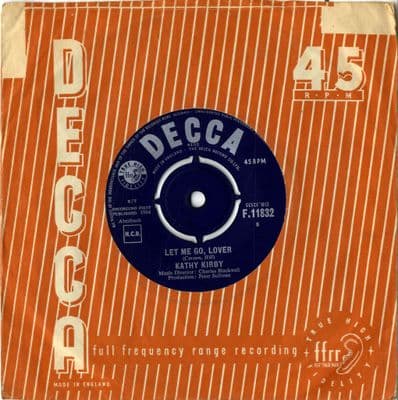 Kathy Kirby - Let Me Go,Lover/The Sweetest Sounds (F 11832) Ex