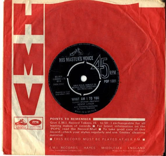 Kenny Lynch - What Am I To You/That's What Little Girls Are Made For (Pop 1321) Ex