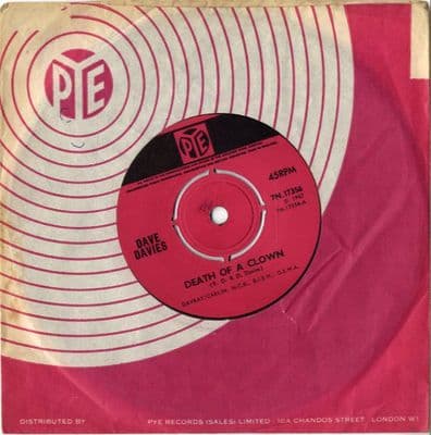 KInks - Dave Davies - Death Of A Clown/Love Me Till The Sun Shines (7N 17356)