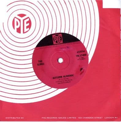 Kinks,The - Autumn Almanac/Mr. Pleasant (7N 17400) Solid Centre