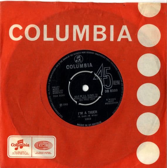Lulu - I'm A Tiger/Without Him (DB 8500) M-