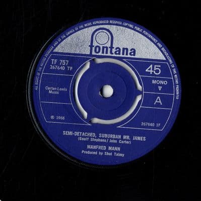 Manfred Mann - Semi-Detached Suburban Mr. James/Morning After the Party (TF 757)