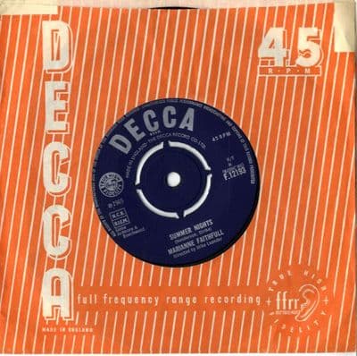 Marianne Faithful - Summer Nights/The Sha La La Song (F 12193)