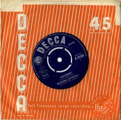 Marianne Faithful - Yesterday/Oh  Look Around You (F 12268)