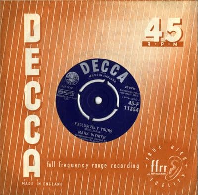 Mark Wynter - Exclusively Yours/Warm And Willing (F 11354) Ex