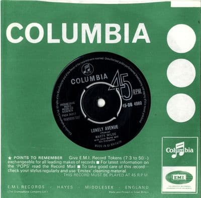 Marty Wilde - Lonely Avenue/Brand New Love (DB 4980)